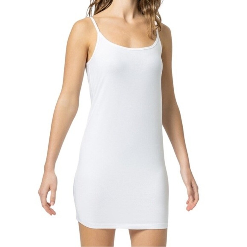 Women’s White Stretch Layering Slip Dress